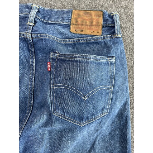 Levi's 501 CT Customized Tapered Original Jeans Blue Denim Cotton 32x32 (32x31) - Picture 4 of 13